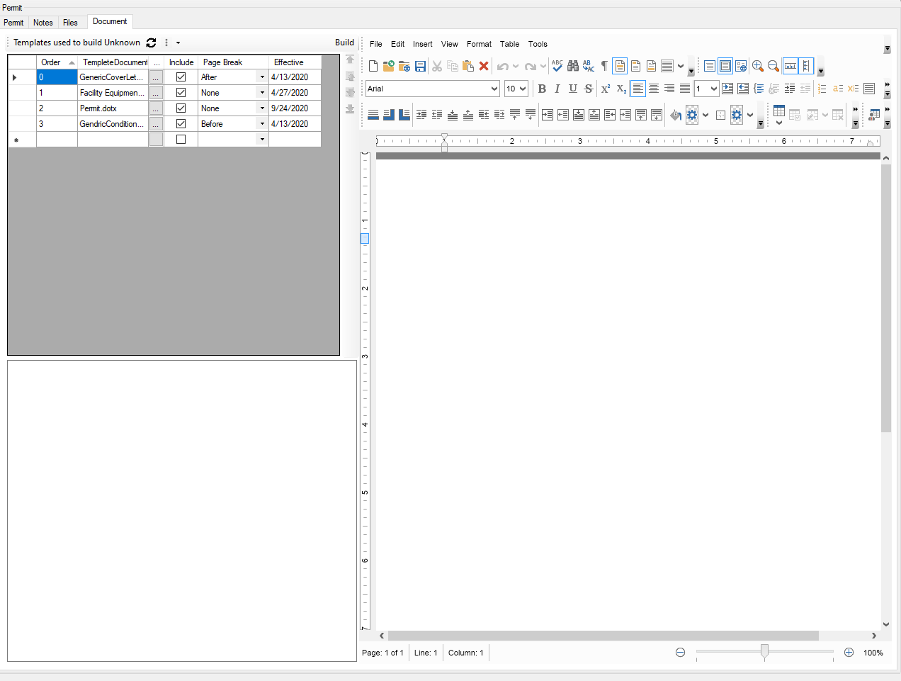 Module Document editor